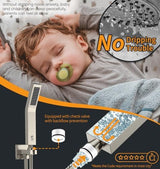 SR SUN RISE Shower Faucet Set Bathroom Square Rain Shower Head with Handheld Spray Wall Mounted Rainfall Shower Fixtures Brushed Nickel Shower Faucet Trim Repair Kits (Contain Shower Valve)10 Inches