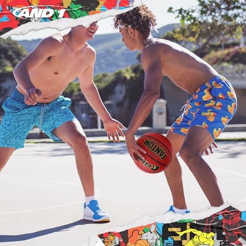 AND1 Fantom Rubber Basketball: Official Regulation Size 7 (29.5 inches) Rubber Basketball - Deep Channel Construction Streetball, Made for Indoor Outdoor Basketball Games