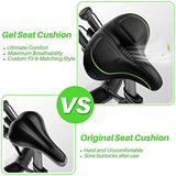 Oversized Bike Seat for Peloton Bike & Bike+, Comfort Seat Cushion Compatible with Peloton, Road or Exercise Bikes, Bicycle Wide Saddle Replacement for Men & Women, Accessories for Peloton