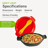 humangear GoKit Light | Travel Mess Kit | 5-Tool Portable Bowl, Plate, Spork | Camping Utensils