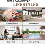 Naturehike Compact King Size Air Mattress with Electric Built-in Pump, 79 * 71in Extra Wide Inflatable Mattress for Home, Camping, Guests, Travel, Formaldehyde- Free, Morning View Series