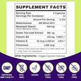 300 Billion AFU Akkermansia Muciniphila - A Live Probiotics for Women Men, for GLP-1, Probiotics for Digestive, Gut, Immune & Overall Health, Enhances Gut Digestive Lining function, 60 Capsules