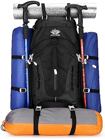 Esup 50L Hiking Backpack Men Camping Backpack with rain cover 45l+5l Lightweight Backpacking Backpack Travel Backpack