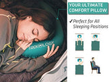 TREKOLOGY Ultralight Inflatable Camping Travel Pillow - ALUFT 2.0 Compressible, Compact, Comfortable, Ergonomic Inflating Pillows for Neck & Lumbar Support While Camp, Hiking, Backpacking