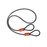 BV 2.5FT Bike Cable with Loops-5mm (3/16 Inch) Cut-Resistant Braided Steel Cable-Versatile & Weatherproof-Small Security Cable Lock, Security Chain for Padlock, Chain Lock, Wire Lock (Pair)