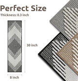 PADOOR 15PC Stair-Treads Non Slip, 3D Peel and Stick Stair Treads for Wooden Steps Indoor, Stair-Carpet Treads Washable Reusable Adhesive Stair-Runner Rugs for Kids and Dogs 8"x30" Black