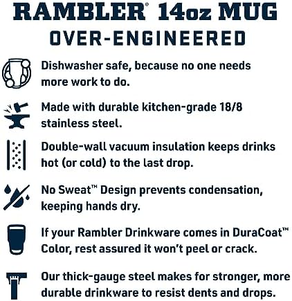 YETI Rambler 14 oz Stackable Mug, Vacuum Insulated, Stainless Steel with MagSlider Lid