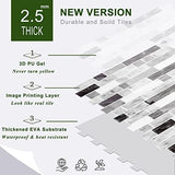 STICKGOO Thicker Design Peel and Stick Tile Backsplash, 12”×12”Stick on Backsplash for Kitchen, Self Adhesive Tile for Kitchen Backsplash and Bathroom(10 Sheets, Carrara Grey)