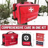 Surviveware 238 Pcs Comprehensive Premium Survival First Aid Kit - Medical Emergency Kit for Travel Camping Gear, Home Essentials & Outdoor Emergencies - HSA & FSA Eligible Survival Kit