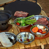 TOPZEA Set of 26 Stainless Steel Camping Plates and Bowls, Camping Mess Kits Camping Dish Set Tableware includes Plates, Bowl, Cups, Stainless Steel Dinnerware for Camping, Hiking, Travel, Picnic