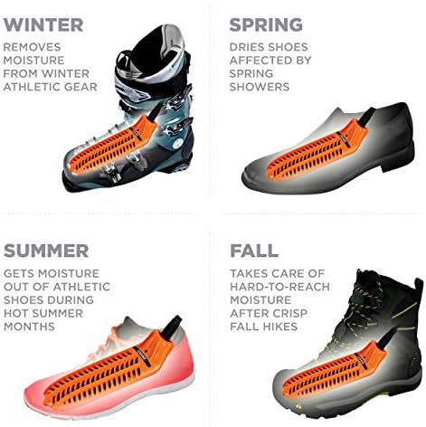 Unisex's Travel Dry DX Shoe Dryers, Orange and Black, One Size