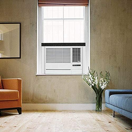 2 Rolls 2 Inch W 1/2 Inch T Weather Stripping Air Conditioner Open Cell Foam Seal Tape, Window Insulation High Resilience Seal Strip for Doors Window,Total 11FT