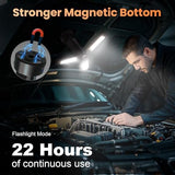 CAVN Rechargeable 10000mAh Camping Lights with Stand 6.5 ft Max Height, Portable Cordless LED Work Light 2200 Lumens 6500/4500/3500K Dimmable Camping Essentials Gear with Detachable Tripod, Black