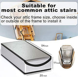 Attic Stairs Insulation Cover 25"x54"x11", Pull Down Ladder Attic Door Insulation Cover for Garage, Easy Use Installation Tool 400 Staples