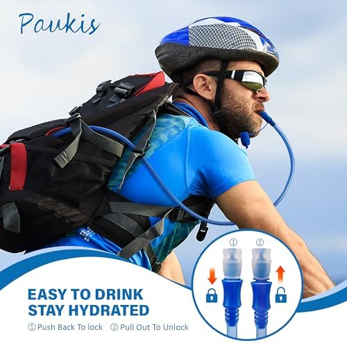 Hydration Water Bladder, Leak Proof Water Bladder for Hiking Backpack, BPA-Free Water Pouch Water Reservoir for Camping Cycling Running, 2Pack 1.5L 2L 3L