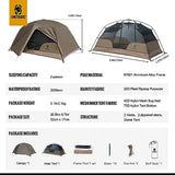 OneTigris COSMITTO 2 Person Backpacking Tent Shelter- Free Standing Lightweight Waterproof 3 Season Camping Tent for Outdoor Hiking Mountaineering