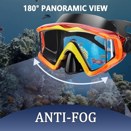 Diving mask Anti-Fog Swimming Snorkel mask Suitable for Adults Scuba Dive Swim Snorkeling Goggles Masks