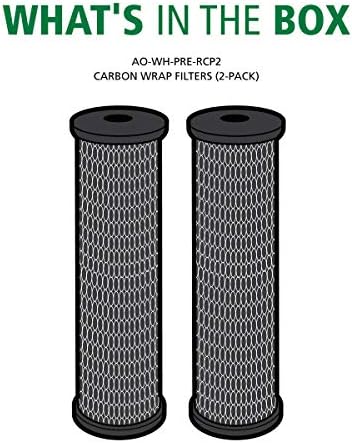 AO Smith 2.5"x10" 5 Micron Carbon Wrap Sediment Water Filter Replacement Cartridge - 2 Pack - For Whole House Filtration Systems - AO-WH-PRE-RCP2