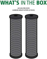 AO Smith 2.5"x10" 5 Micron Carbon Wrap Sediment Water Filter Replacement Cartridge - 2 Pack - For Whole House Filtration Systems - AO-WH-PRE-RCP2