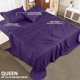 Utopia Bedding Queen Sheet Set – 4 Piece Bed Sheets for Queen Size Bed, Soft and Breathable Microfiber, Includes 1 Fitted Sheet, 1 Flat Sheet and 2 Pillowcases (Egg Plant)