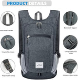 Lightweight 10L Foldable Travel Backpack - Packable Camping & Hiking Daypack for Women & Men (Dark Grey)