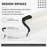 BBTO Weather Stripping Door Seal Strip Kerf Soundproof Strip V-Shaped Q Foam Weather Stripping Exterior Door Frame for Summer Windows Large Gap Seal and Easy Installation(40 Feet,White)