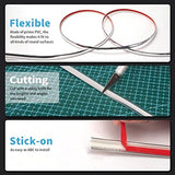 Art3d 20ft Outside Vinyl Corner Trim Peel and Stick for Tile and Wall Edges, Furniture Decoration Stainless Steel