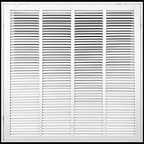 Fits 20x20 Duct Opening | Steel Return Air Filter Grille by Handua [Removable Door] for 1-inch Filters | Vent Cover Grill | White | HVAC Cold Air Intake Grille | Out Dim: 22 5/8"W X 22 5/8"H