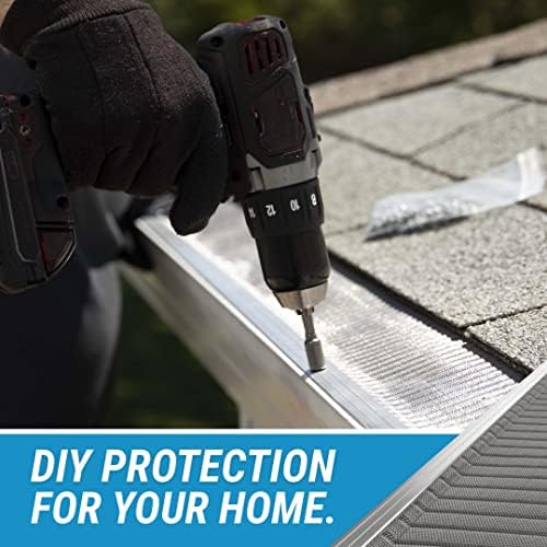 Raptor Gutter Guard – 48 FT. (Nominal) Contractor Grade Stainless Steel Micro-Mesh Gutter Guard Kit with Screws Included. Fits 5 in. Gutters and Smaller. DIY-Friendly. (5.625 in. x 47.625 in.)