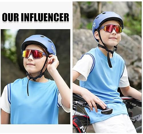 DUCO Kids Sunglasses Youth Baseball Sun Glasses Lightweight TR90 Frame UV400 Sports Cycling Shades for Boys Girls DK268