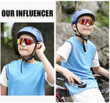 DUCO Kids Sunglasses Youth Baseball Sun Glasses Lightweight TR90 Frame UV400 Sports Cycling Shades for Boys Girls DK268