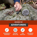 Survive Outdoors Longer 90% Emergency Bivvy - Comes with Survival Whistle & Tinder Paracord Drawstring - Add to Emergency Kit & Hiking Gear - Waterproof, Windproof & Tear-Resistant