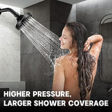 HOPOPRO 5-Mode High Pressure Shower Head - The Washington Post, NBC News, Today TV Show Recommended - High Flow Fixed Showerheads (4 Inch Matte Black)