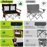 Camping Chairs Oversized Camping Chair Portable Lawn Chair Double Camping Chair for Adults Heavy Duty Folding Chair Support 700LBS with Big Side Organizer Pockets for Camping/Car Trunk/Beach/Campfires