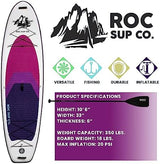 Roc Inflatable Stand Up Paddle Boards 10 ft 6 in with Premium SUP Paddle Board Accessories, Wide Stable Design, Non-Slip Comfort Deck for Youth & Adults