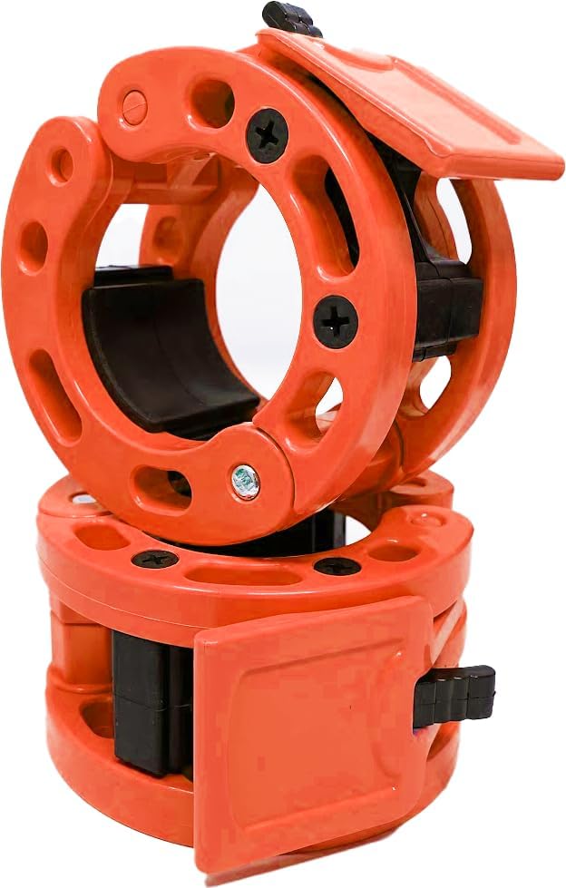 Clout Fitness Olympic Barbell Clamps Collars Quick Release Pair of Locking Weight Clips Fit 2 Inch Barbell for Weightlifting