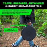 Rhino USA XL Portable Toilet for Camping (400lbs Capacity) Retractable Portable Toilet for Adults & Kids with Adjustable Height (4-16 Inches) Collapsible Portable Potty Camping Toilet for Camp/Car