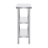 VEVOR Stainless Steel Food Prep Table, 14 x 24 x 34 Inch Commercial Food Prep Worktable Heavy Duty Prep Worktable, Metal Work Table with Adjustable Height for BBQ, Kitchen, Home, and Garage
