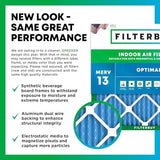 Filterbuy 16x25x1 Air Filter MERV 13 Optimal Defense (6-Pack), Pleated HVAC AC Furnace Air Filters Replacement (Actual Size: 15.50 x 24.50 x 0.75 Inches)