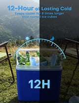 Ice Packs for Lunch Boxes, Set of 4, Rapid Freeze & Long Lasting Reusable Ice Packs for Cooler & Lunch Bags, Space-Saving Ice Blocks for Camping, Fishing, Injuries, Picnics, Beach Bag, Blue