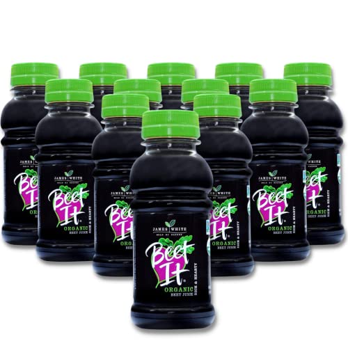 BEET IT Organic Beet Juice, 8.5 Ounce (Pack of 12) GMO-Free 100% Natural Beet Juice Organic - Gluten Free, No Added Sugar, Not from Concentrate