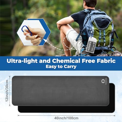 Sukeen Cooling Towels 8 Pack (40"x 12"), Cooling Towels for Neck and Face, Microfiber Breathable Towel for Hot Weather, Sweat Towel for Gym, Sport, Yoga, Golf, Workout, Camping, Running