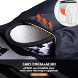 COOLOMG Youth Boys Compression Shorts with Protective Cup Sliding Underwear for Baseball Football Lacrosse Hockey