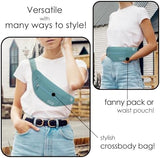 MAXTOP Large Crossbody Fanny Pack with 4-Zipper Pockets,Gifts for Enjoy Sports Festival Workout Traveling Running Casual Hands-Free Wallets Waist Pack Phone Bag Carrying All Phones