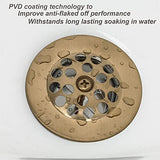 Champagne Bronze Trip Lever Tub Trim Kit Set with Trip Lever Overflow Face Plate, No Putty Gasket, Trip Lever Bathtub Drain with Strainer, Overflow and Matching Screws, No Putty Installation Artiwell