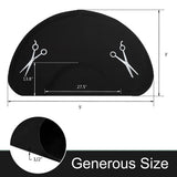 OmySalon 1/2'' Thick Anti Fatigue Mat for Hairstylist Standing, 3'x5' Barber Floor Matt with Scissor Under Salon Chair, Hair Cutting Hairdressing Equipment