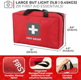 First Aid Kit – 291 Pieces of First Aid Supplies | Hospital Grade Medical Supplies for Emergency and Survival Situations | Ideal for Car, Trucks, Camping, Hiking, Travel, Office, Sports, Pets, Hunting, Home