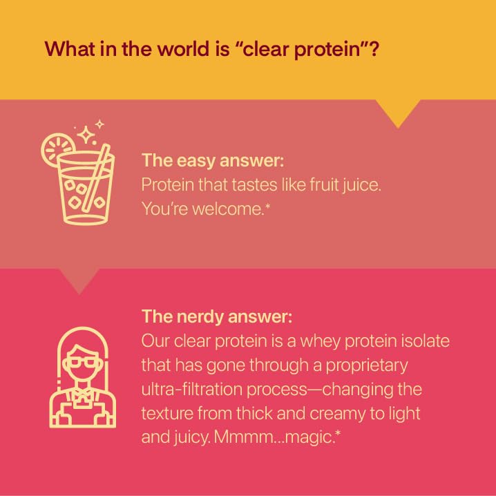 Oath Nutrition Clear Whey Isolate Protein Powder, Coconut Colada, 20g Complete Protein per Serving, No Added Sugar, Grass-Fed, 21 Servings