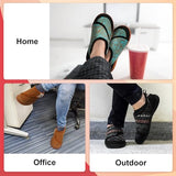 LeIsfIt Mens Slippers Wide House Shoes Adjustable Diabetic Shoes Arthritis Swollen House Slippers Indoor Outdoor Black Size 8.5