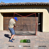 GoSports Golf Practice Hitting Net - Choose Between Huge 10 x7 ft or 7 x7 ft Nets -Personal Driving Range for Indoor or Outdoor Use - Designed by Golfers for Golfers